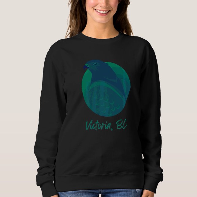 Victoria Bc Osprey Sea Green Raptor Ocean Bird Sweatshirt (Vorderseite)