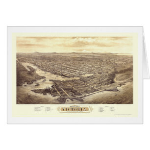 Victoria BC panoramische Karte Kanadas - 1878