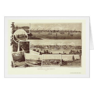 Victoria BC panoramische Karte Kanadas - 1884