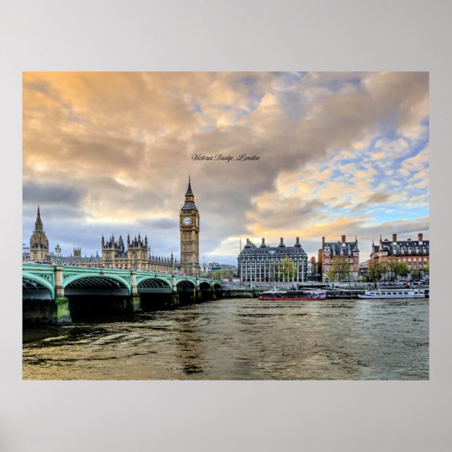 Victoria Bridge, London, England Poster (Vorne)