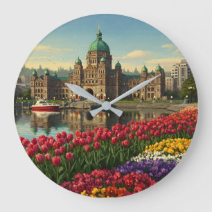 Victoria British Columbia Canada Travel Große Wanduhr