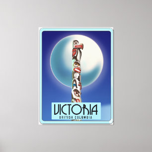 Victoria British Columbia Totem Pole. Leinwanddruck