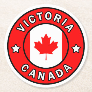 Victoria Canada Runder Pappuntersetzer