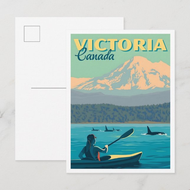 Victoria Canada Vintage Travel  Postkarte (Vorne/Hinten)