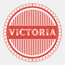Victoria City Pride Emblem – Canadian Identity Runder Aufkleber
