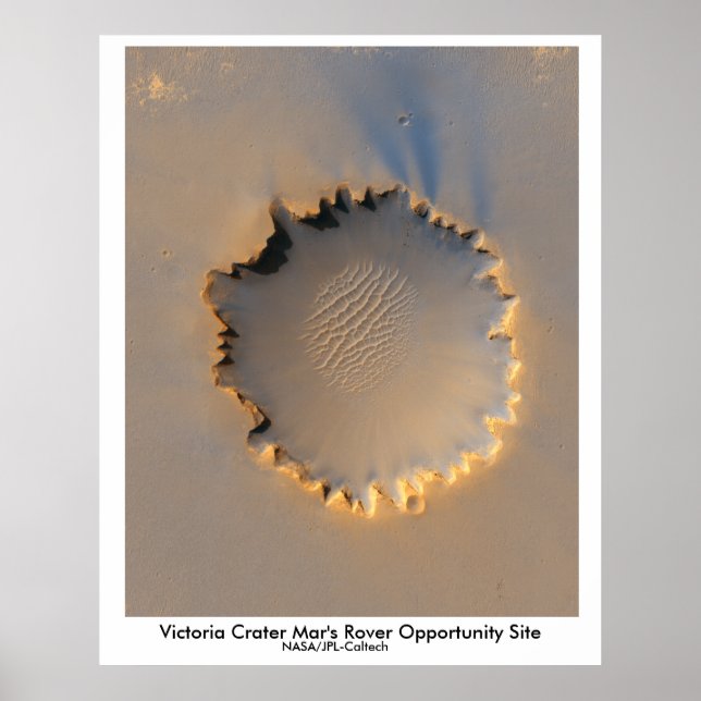 Victoria Crater Mars Rover Landing Site Poster (Vorne)
