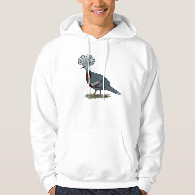 Victoria Crowned Pigeon Hoodie (Vorderseite)