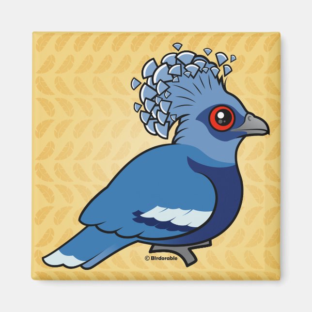 Victoria Crowned Pigeon Magnet (Vorne)
