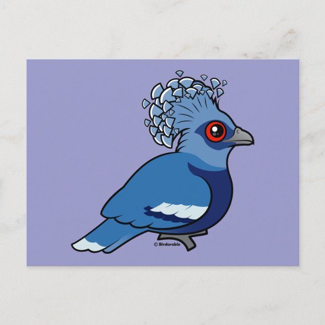 Victoria Crowned Pigeon Postkarte (Vorderseite)