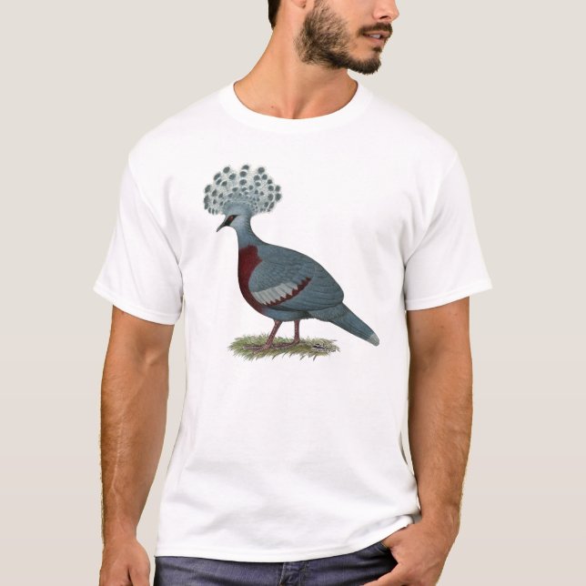 Victoria Crowned Pigeon T-Shirt (Vorderseite)