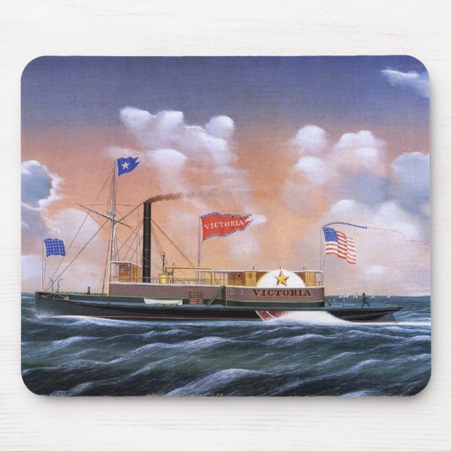 Victoria-Dampfschlepper 1859 Mousepad (Vorne)