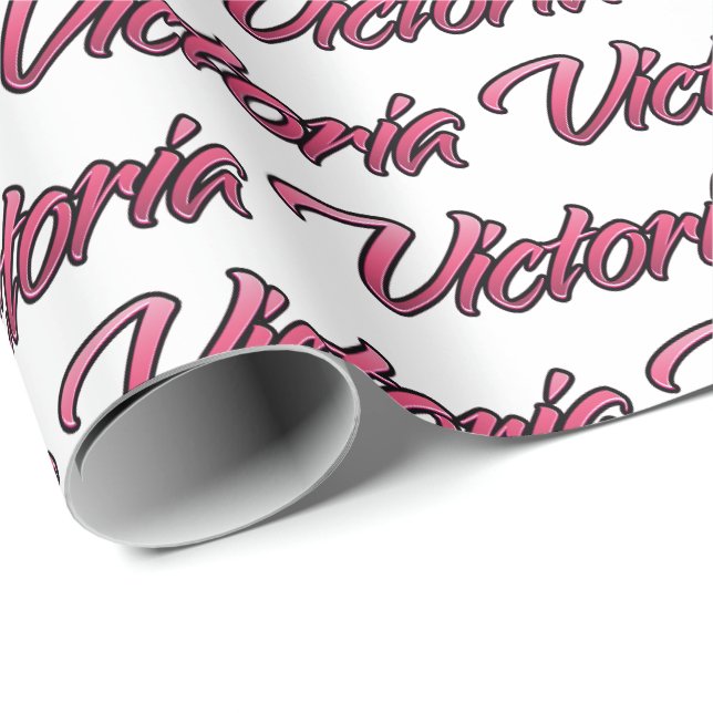 Victoria fade pink personalisiertes Geschenkpapier (Rolleneckpunkt)