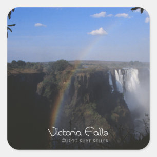 Victoria Fall 2 Quadratischer Aufkleber