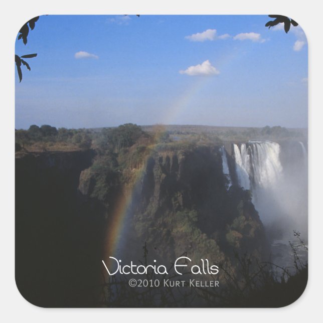 Victoria Fall 2 Quadratischer Aufkleber (Vorderseite)