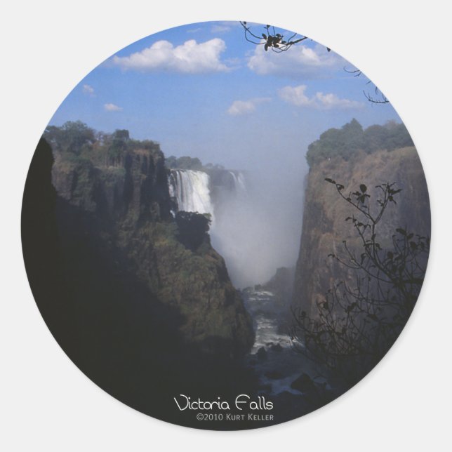 Victoria Falls 1 Runder Aufkleber (Vorderseite)