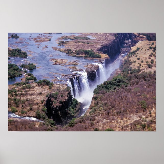 Victoria Falls aerial view - Simbabwe, Afrika Poster (Vorne)
