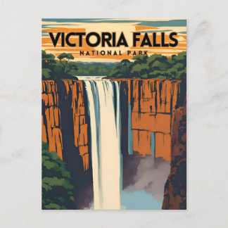 Victoria Falls National Park Traditionelle Reise Postkarte