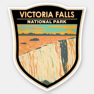 Victoria Falls National Park Vintage Aufkleber