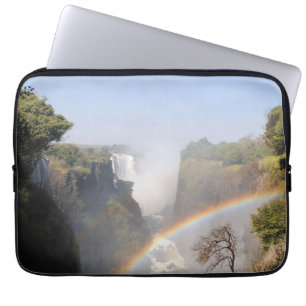 Victoria Falls Rainbow Waterfall Foto Laptopschutzhülle