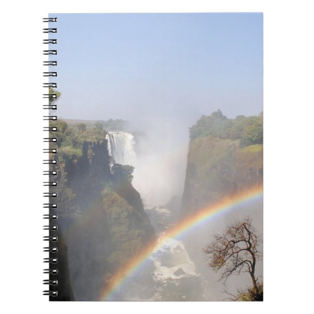 Victoria Falls Rainbow Waterfall Foto Notizblock (Vorderseite)