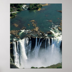 Victoria Falls, Sambia bis Simbabwe. Das Poster