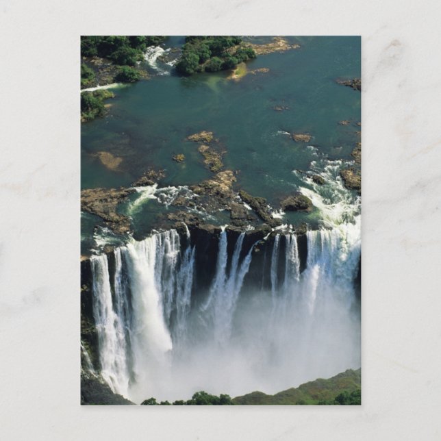 Victoria Falls, Sambia bis Simbabwe. Das Postkarte (Vorderseite)