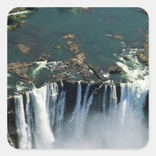 Victoria Falls, Sambia bis zur Grenze zu Simbabwe. Quadratischer Aufkleber