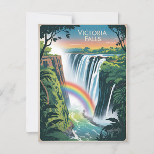 Victoria Falls Vintag Postkarte