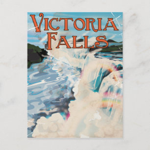Victoria Falls Vintage Reiseposter Postkarte