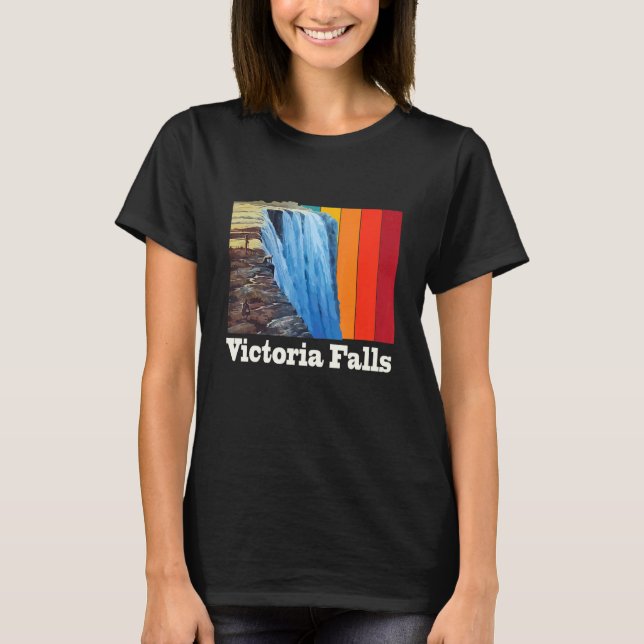Victoria Falls Waterfall Souvenir Africa Zimbabwe  T-Shirt (Vorderseite)
