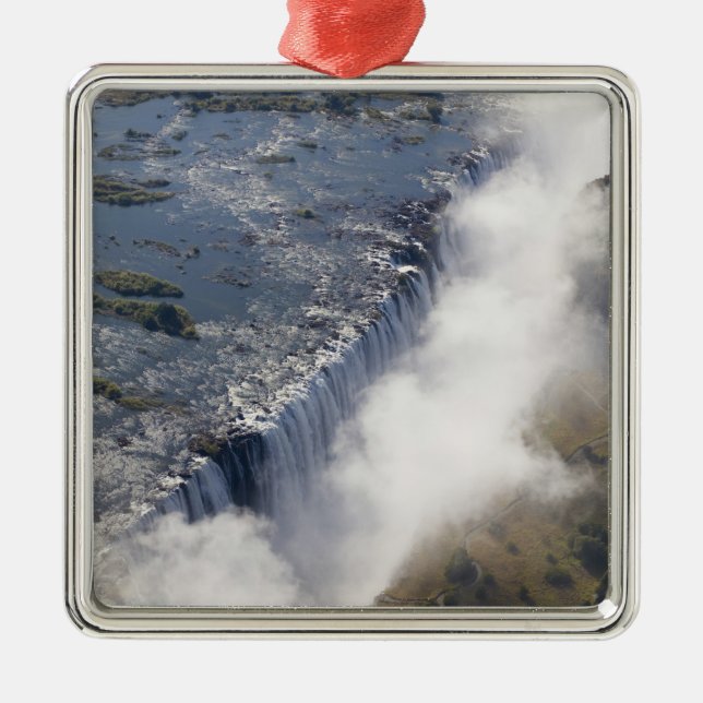 Victoria Falls, Zambesi River, Sambia - Silbernes Ornament (Vorne)