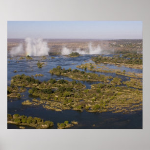 Victoria Falls, Zambesi River, Sambia - Simbabwe 2 Poster