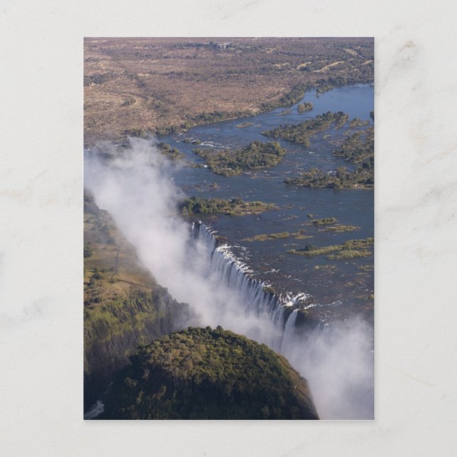 Victoria Falls, Zambesi River, Sambia - Simbabwe Postkarte (Vorderseite)