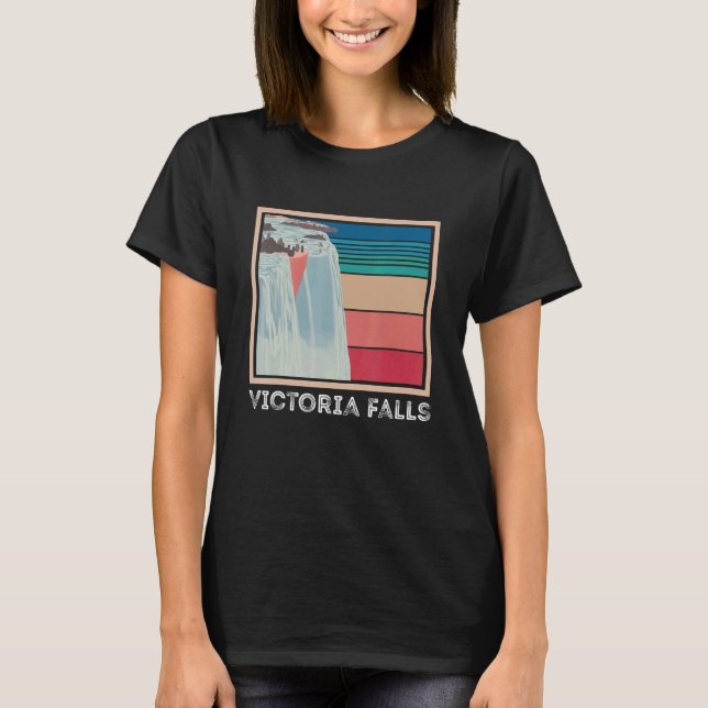Victoria Falls Zambia Waterfall Souvenir Africa Zi T-Shirt (Vorderseite)