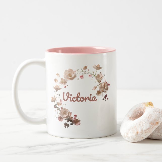 Victoria Floral Tasse (Mit Donut)