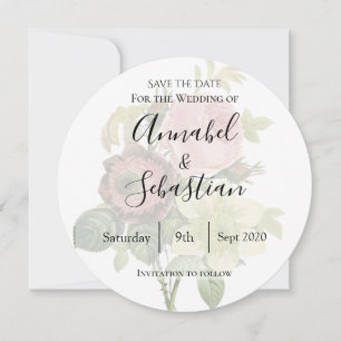 Victoria, floral, vintage botanisch zur Vorabinfor Save The Date