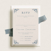 Victoria Formal Portrait Wedding RSVP Card