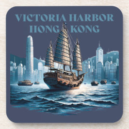 Victoria Harbor Hong Kong China Getränkeuntersetzer