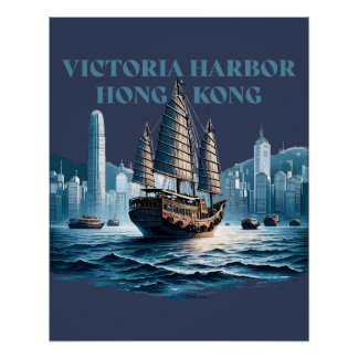 Victoria Harbor Hong Kong China Poster