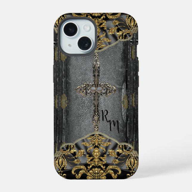 Victoria-Kreuz-Monogramm  iPhone 15 Hülle (Rückseite)