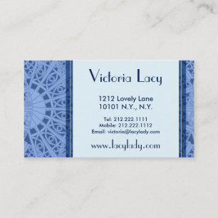 Victoria Lacy Elegant Blue Lace - Visitenkarte