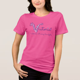 Victoria monogram V name und bedeutet baby romper T-Shirt