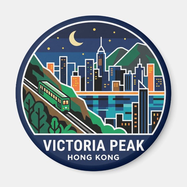 Victoria Peak Hongkong Magnet (Vorne)