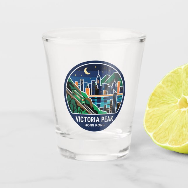 Victoria Peak Hongkong Schnapsglas (Vorderseite)