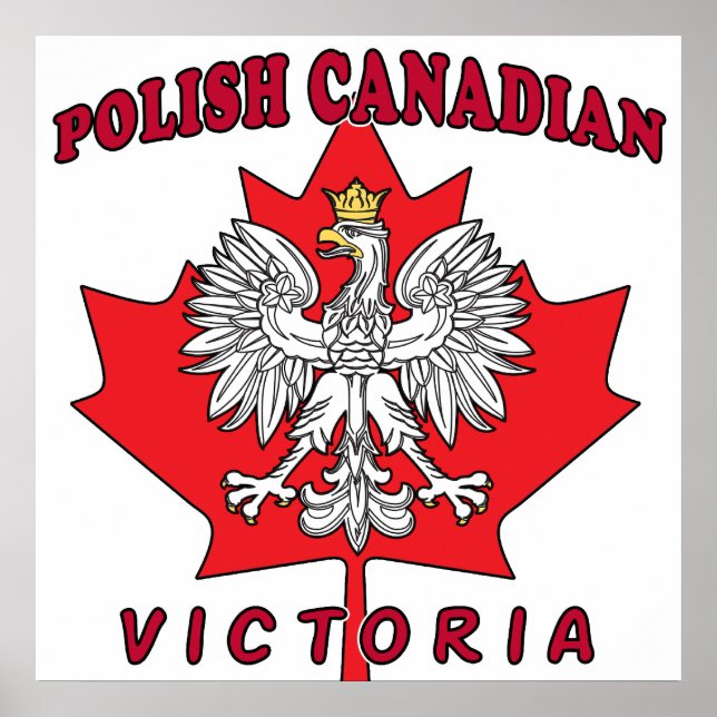 Victoria Polnisch kanadisches Leaf Poster (Vorne)