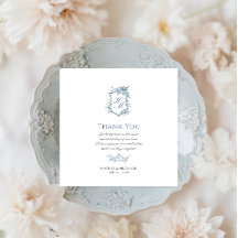 VICTORIA Regency Blue French Garden Paper Napkin