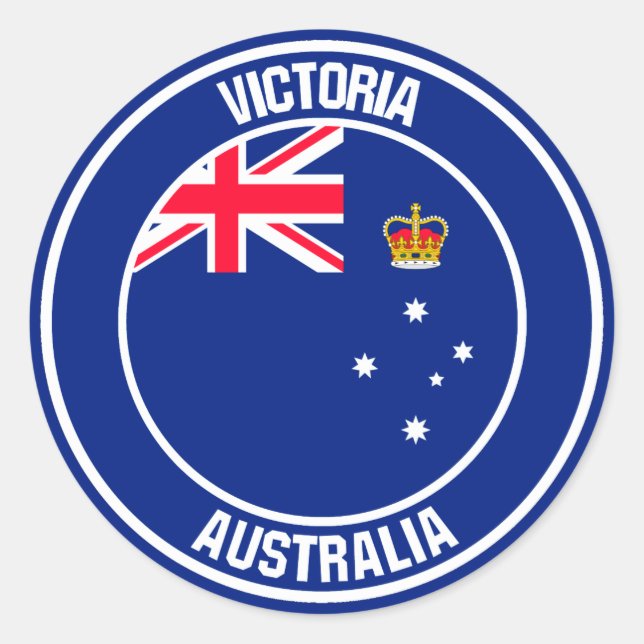 Victoria Round Emblem Runder Aufkleber (Vorderseite)