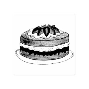 Victoria Sandwich Sponge Cake UK British Pastry Gummistempel