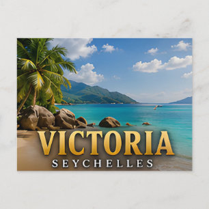 Victoria Seychellen Tropisches Insel-Reise-Souveni Postkarte
