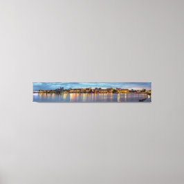 Victoria Skyline beim nächtlichen Panorama Leinwanddruck